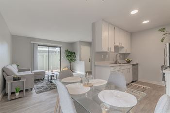 Large living room and kitchen